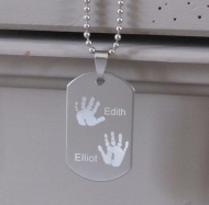 Stainless Steel Engraved Dog Tag Necklace  